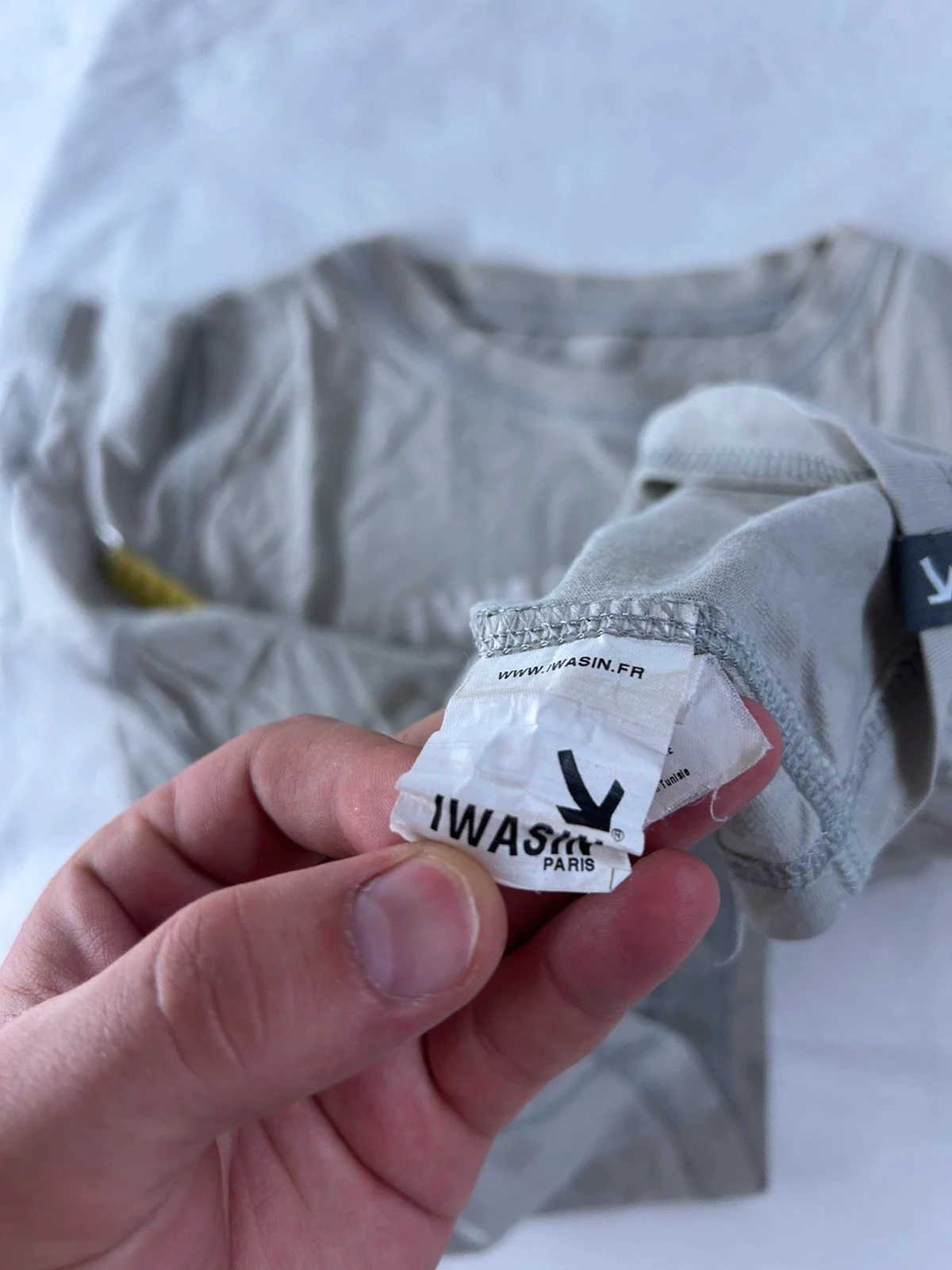 Gray t-shirt with i was in paris print – photo 9